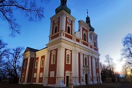 Observation tower and the church - Krnov