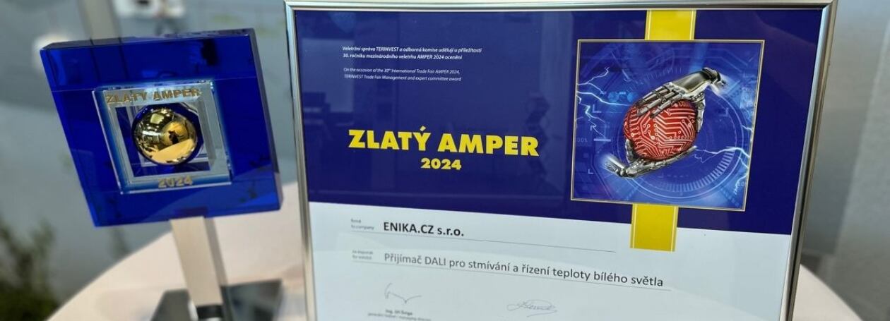 ENIKA.CZ získala ocenění Zlatý Amper na brněnském veletrhu