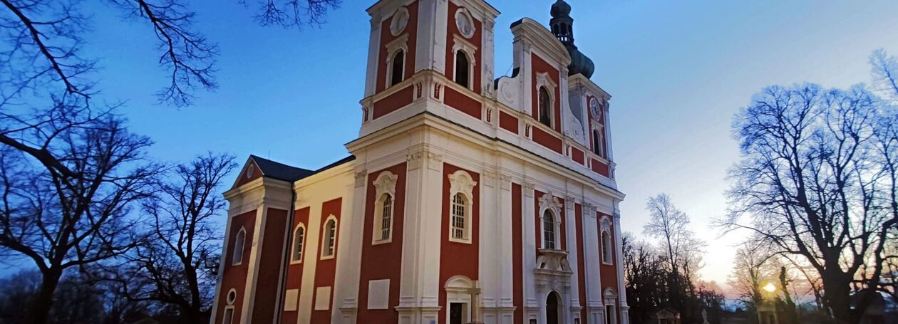 Observation tower and the church - Krnov