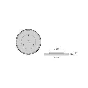 FL ROUND 555 - rozměry