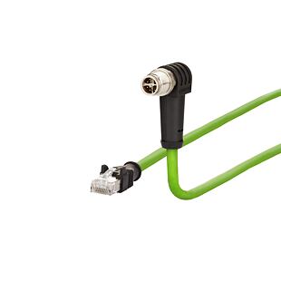 142M2X5C100 M12-RJ45 kabel 10m PUR