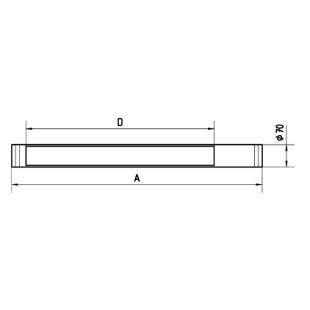 A = 827 mm, D = 363 mm