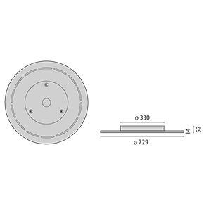 FL ROUND 777 - rozměry
